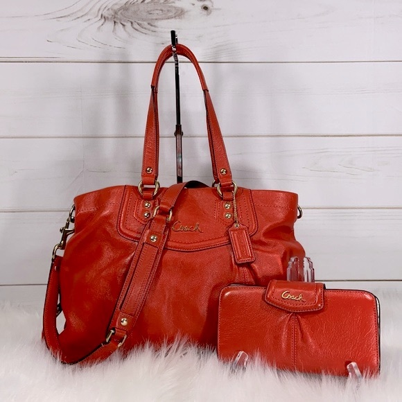Coach Handbags - Coach Ashley Leather Carryall and Wallet Set